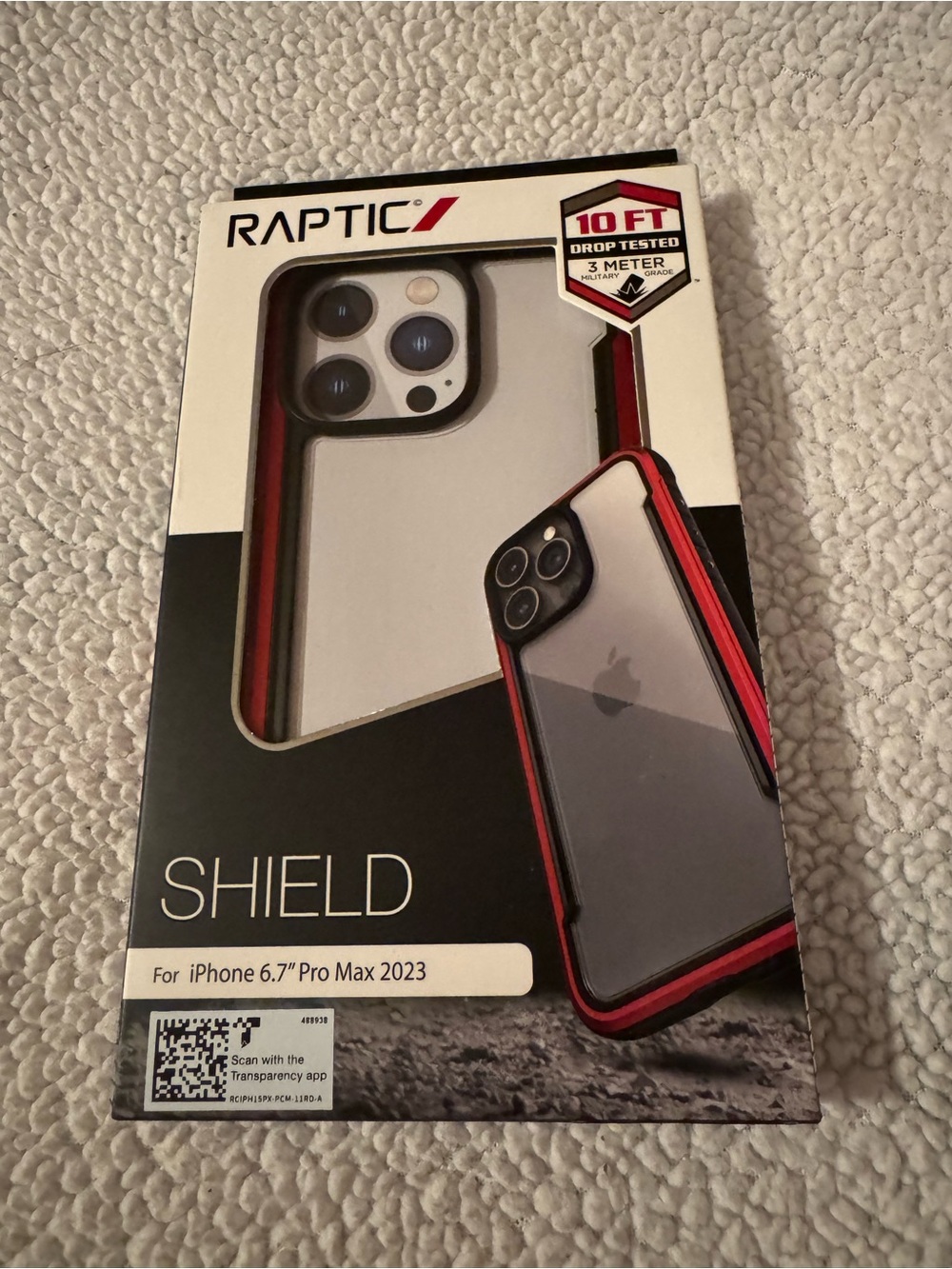 Shield Clear Case with Red Bumper for iPhone 6.7" Pro Max C3